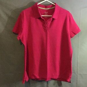 CHEROKEE 4 buttons to collar short sleeves XL pink